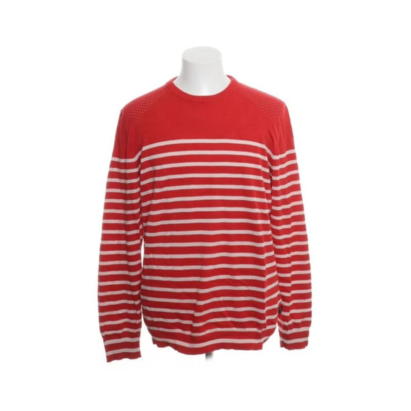WESC-NWOT 100% Cotton WHITE STRIPED Knitted SWEATER - Picture 1 of 6